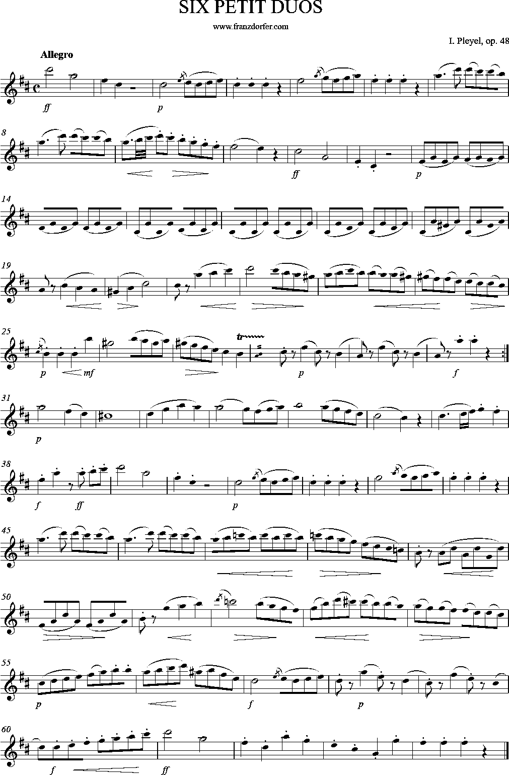 Allegro, op48, Ignaz Pleyel